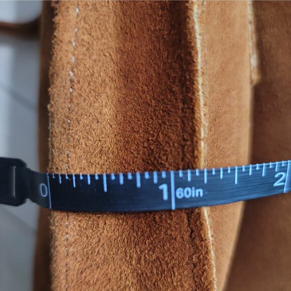 Minnetonka Suede Tan and Brown Fringe Crossbody Bag - Picture 12 of 16